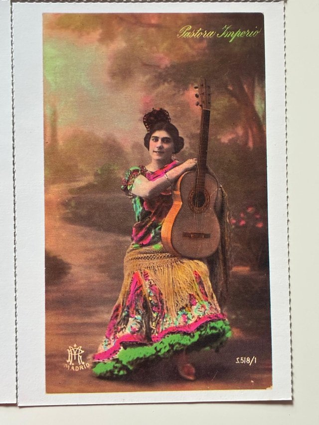 Lote 4 Postales Pastora Imperio Flamenco