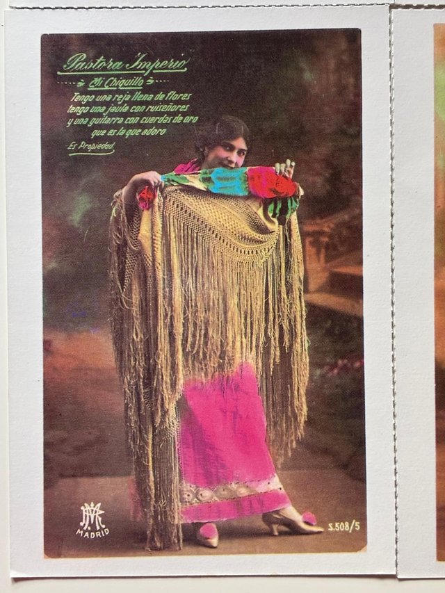 Lote 4 Postales Pastora Imperio Flamenco