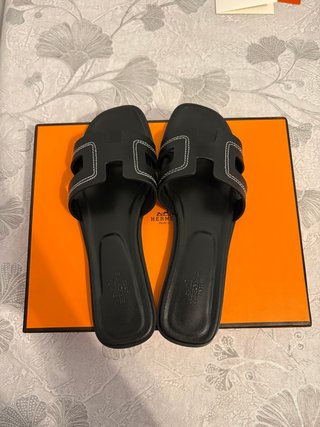 Sandalias Hermes Oran Negras