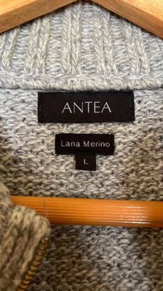 Chaleco ANTEA lana y pelo gris/blanco