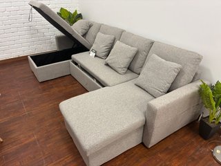 Sofa cama Rinconera Tela Gris doble chaiselongue!!
