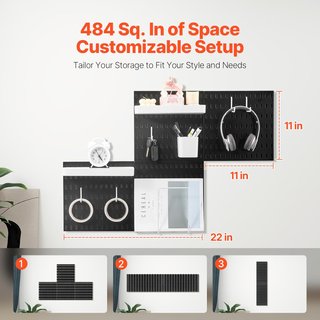 VEVOR kit organizador tablero perforado modular