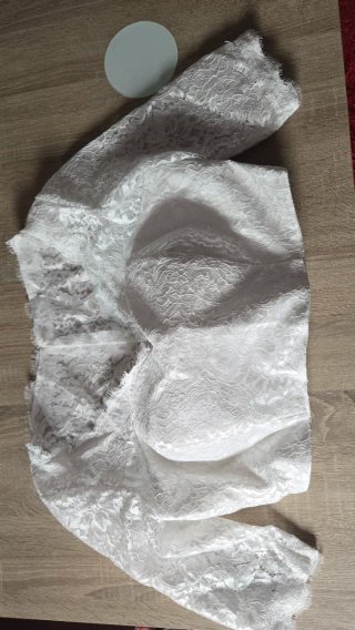 Vestido Novia Boho Encaje Manga Larga 3/4