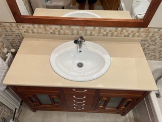 Muebles de baño madera y cristal
