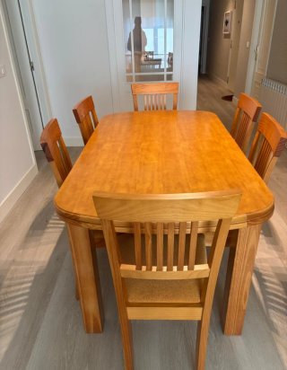 Mesa de comedor extensible madera (EN PORTOSÍN)