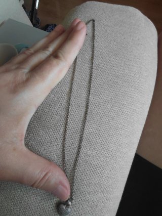 Cadena de  Plata y  Corazon con Pedrería