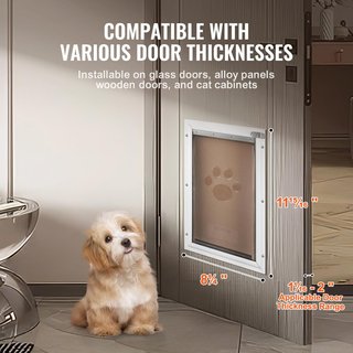 VEVOR puerta mascotas aluminio cierre magnético