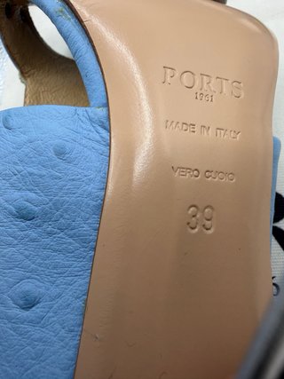 Ports 1961 Sandali Donna Azzurro Argento