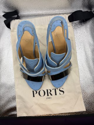 Ports 1961 Sandali Donna Azzurro Argento