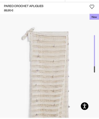 Pareo crochet beige