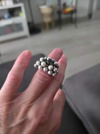 Anillo Swatch Bolas Plata