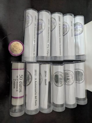 30 Tubos para rollos de monedas 2 €
