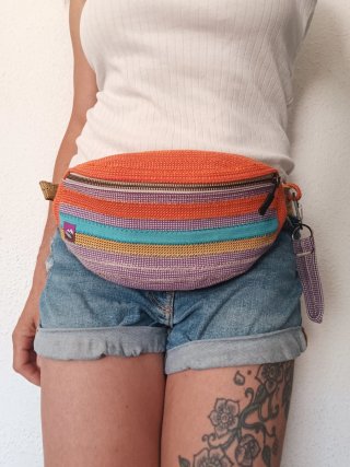 Borsa a spalla in corda da arrampicata riciclata