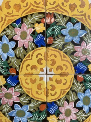 Azulejos antiguos pintados a mano 1900