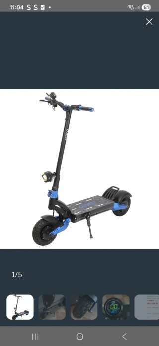 LAOTIE Scooter Eléctrico Negro/Azul