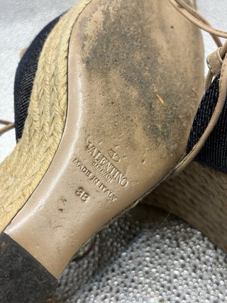 Valentino Espadrillas Zeppa Denim Floreale