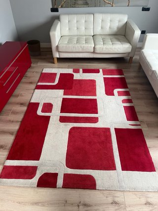 Conjunto Muebles Salón Rojo y Blanco