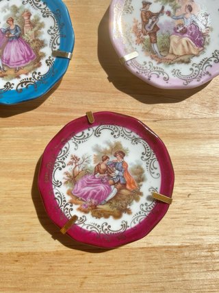 3 Mini Piattini Fragonard Limoges