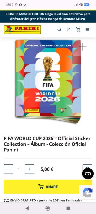 Album Mundial en web Panini