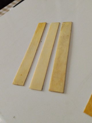 14 placas de piano 10x1,2 cm en hueso