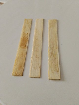 14 placas de piano 10x1,2 cm en hueso
