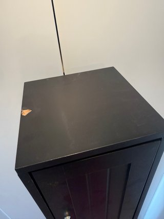 Armario Alto Baño Columna Negro