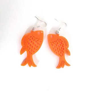 7 Pendientes Metacrilato Rojo