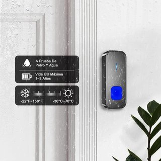 SURFOU Timbre inalámbrico exterior impermeable