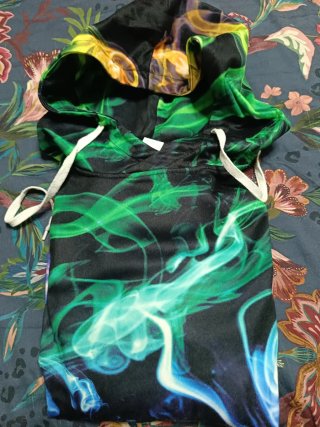 Felpa con stampa fumo colorata Tg M