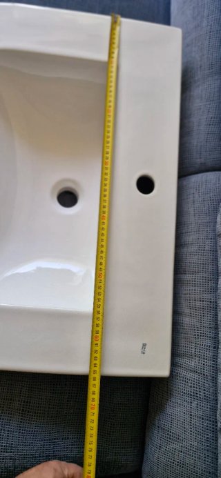 Lavabo de porcelana blanco Mural rectangular