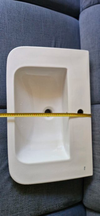 Lavabo de porcelana blanco Mural rectangular