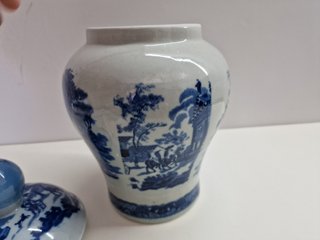 Elegante vaso in porcellana con coperchio