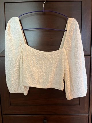Blusa blanca manga larga