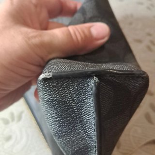 Bolso Clutch Coach Negro/Gris