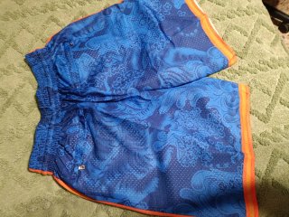 Pantalón Corto Just Don Azul Naranja