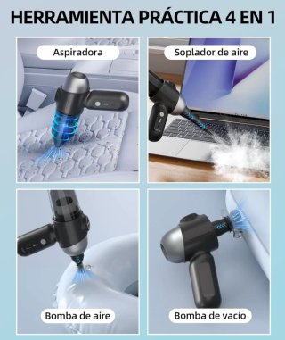 Aspirador de mano portátil carga tipo c