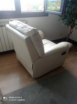 Sofa individual beige como nueva