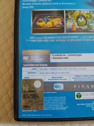 DVD Disney Pixar Monsters University