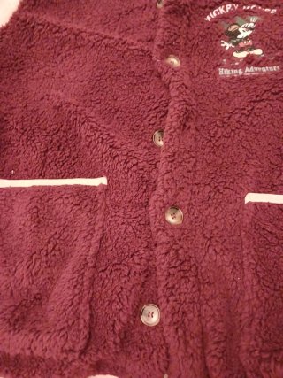 Chaqueta polar Mickey Mouse Talla M, Burdeos