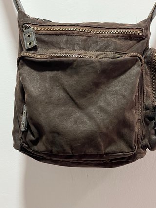Borsa a tracolla marrone uomo in pelle