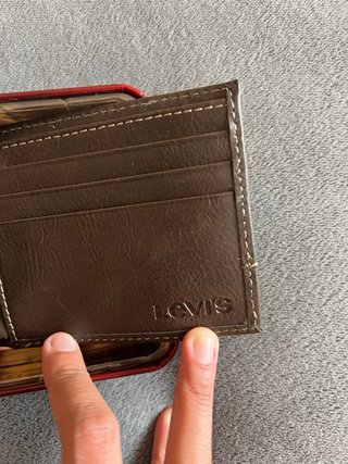 Portafoglio in pelle Levi's Marrone per uomo