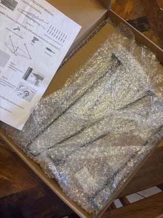 Coppia mensole legno e metallo