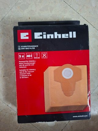 5 Bolsas Einhell para aspirador NUEVO