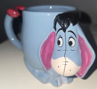 Taza Eeyore Disney Cerámica Azul Rosa