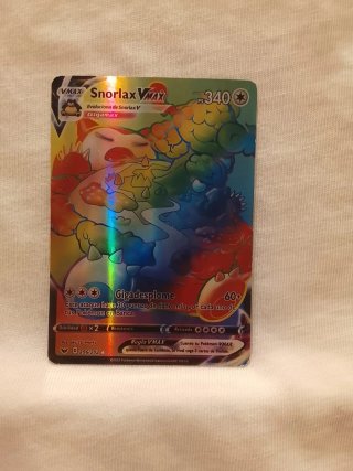 Carta Pokémon Snorlax VMAX Arcoíris