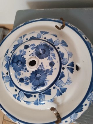 Plafón Cerámica Azul y Blanco