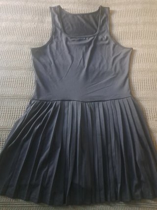 Vestido negro plisado mujer Talla L