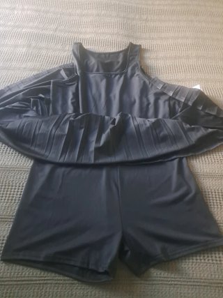 Vestido negro plisado mujer Talla L