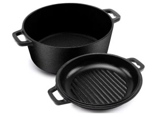 Olla Hierro Fundido 5L con Tapa/Plancha