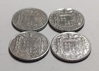 Lote 4 monedas 10 céntimos Franco (1940>1953)